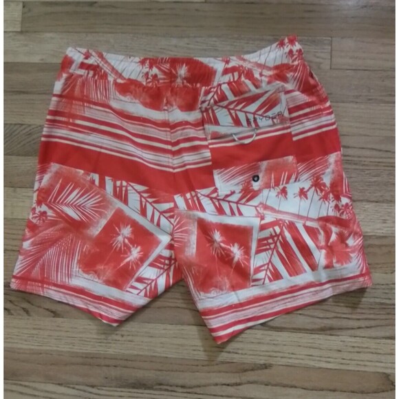 Spyder Swim Volley Trunks Board Shorts Tropical Men's Size XL Orange White New - Picture 2 of 6